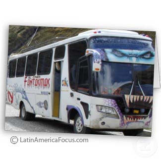 Note Card: La Paz Bus to Chululmani