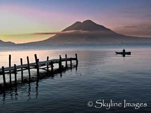 Fisherman at Dawn, Lake Atitlan Lake Atitlan fisherman at dawn