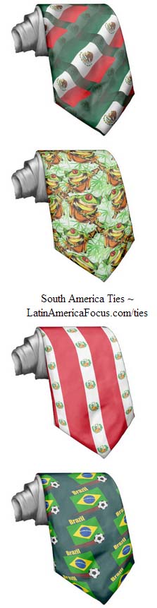 Latin America Themed Neck Ties