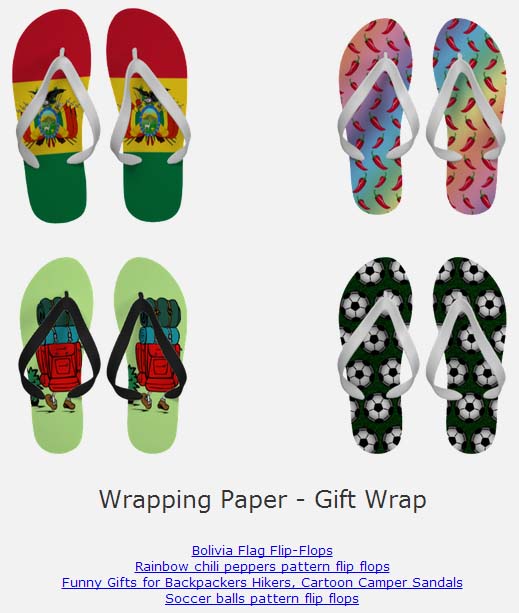 South America Gifts – Flip Flops with Latin Theme